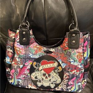 Ed Hardy Women's skull Tote Bag
